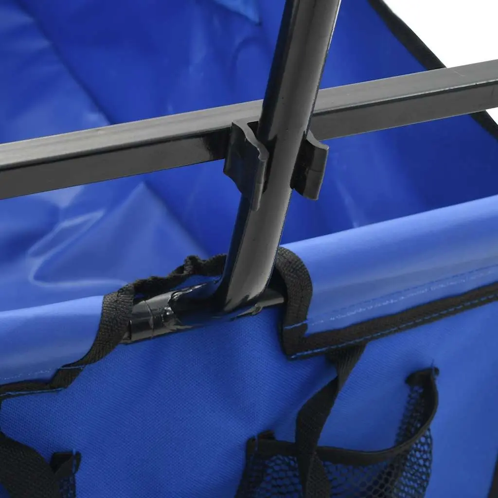 Folding Hand Trolley Steel Frame 75kg Load Capacity Garden Home Transport Cart