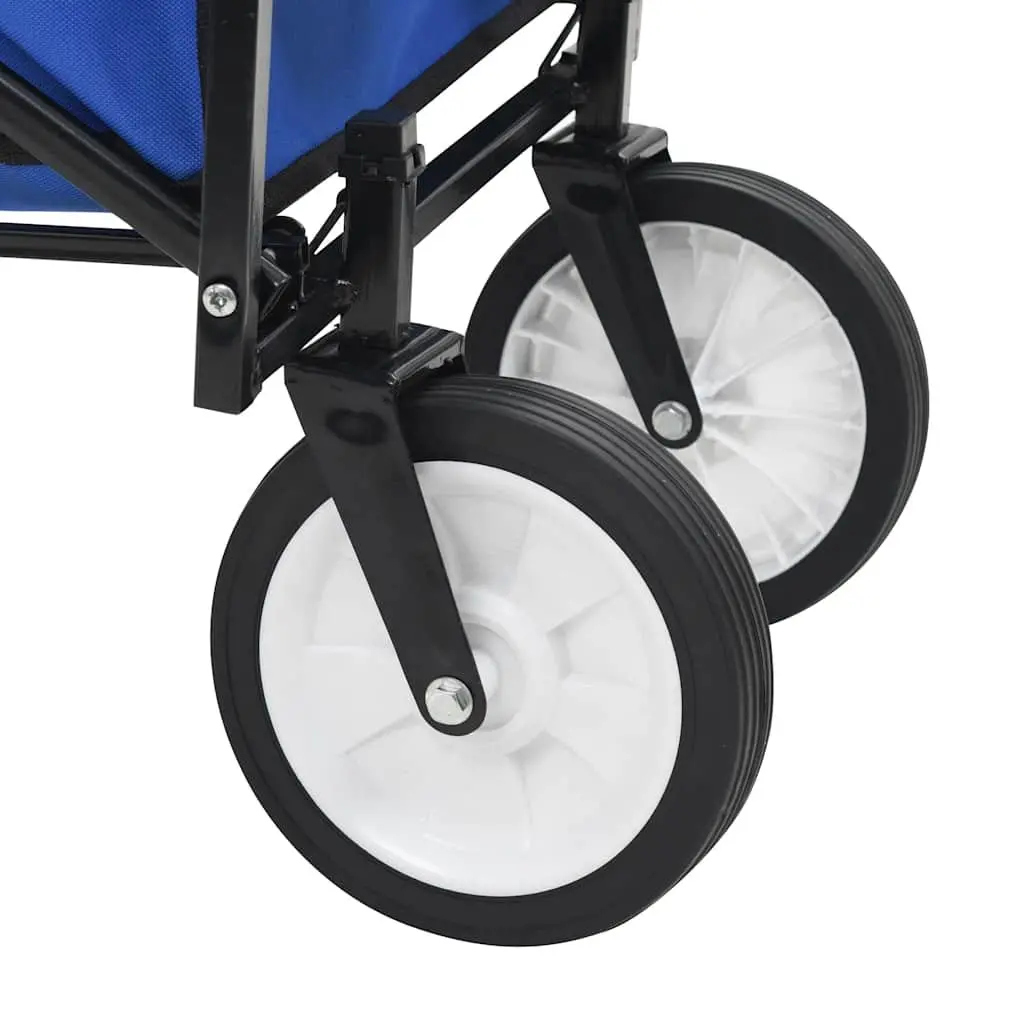 Folding Hand Trolley Steel Frame 75kg Load Capacity Garden Home Transport Cart