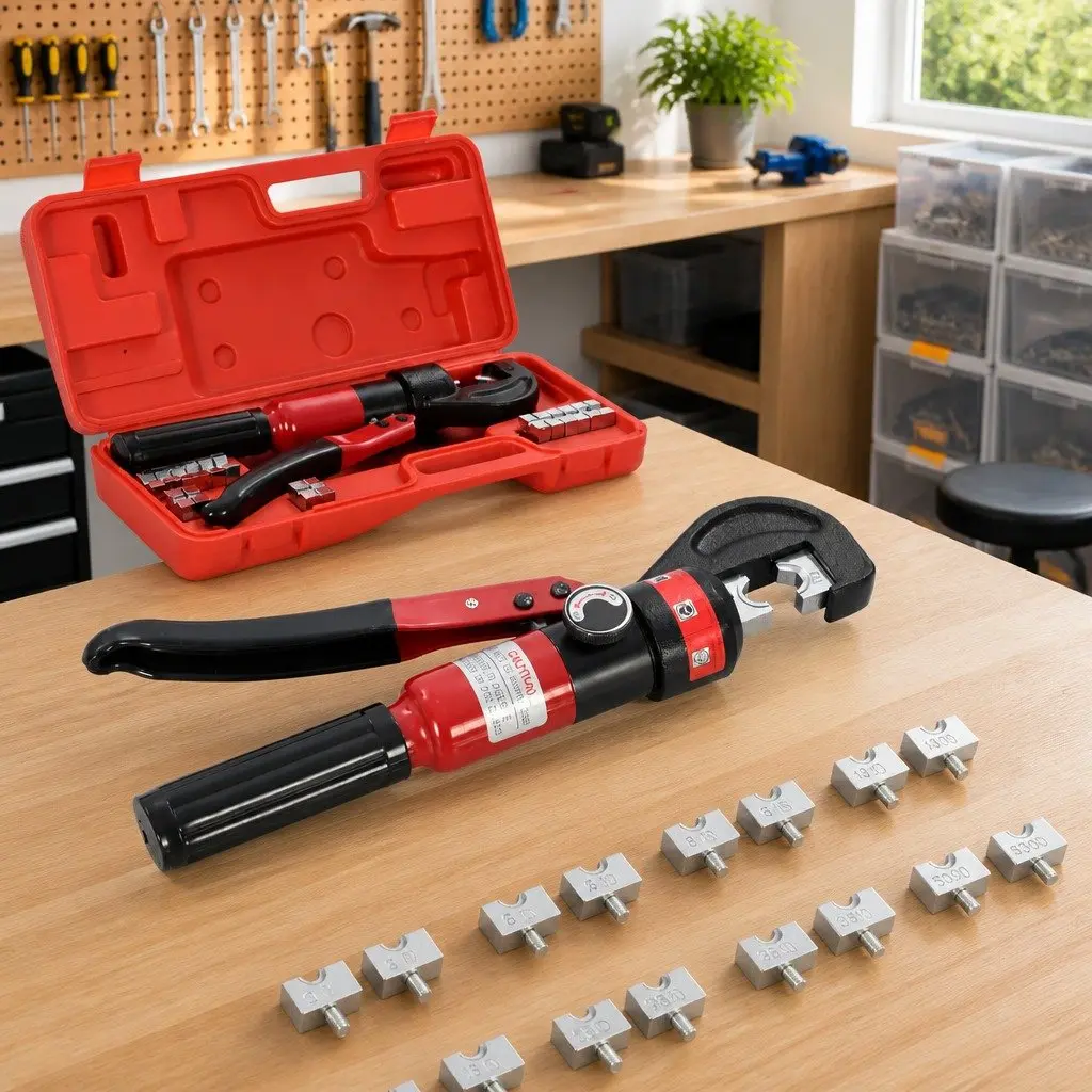 Hydraulic Crimping Pliers Steel 4-70mm² Ergonomic Handle Portable Case