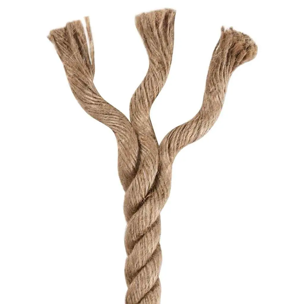 Natural Jute Rope 20mm 100m Brown Garden Decking Handrail Plant Support Cordage