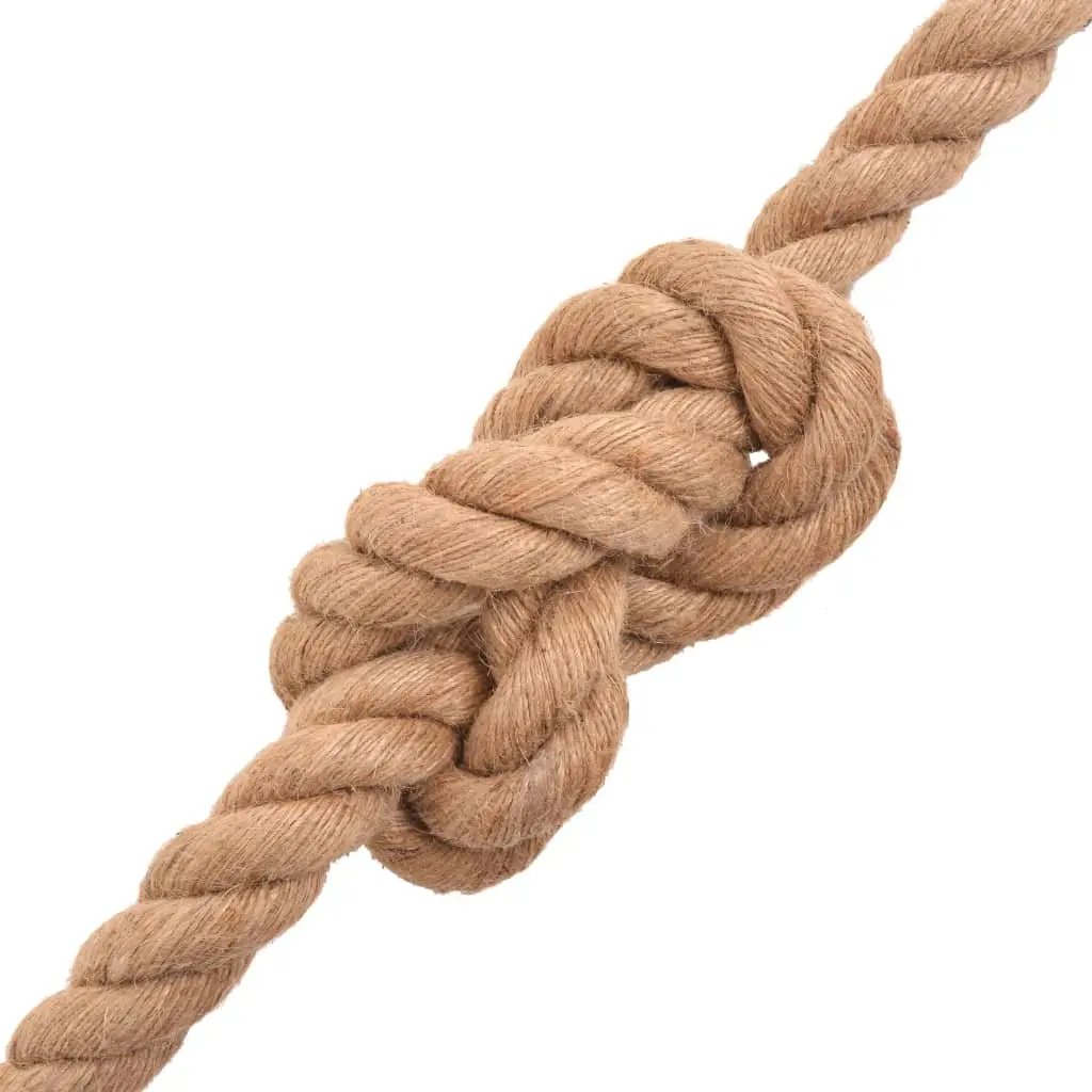 Natural Jute Rope 30mm 50m Brown Coil Garden Decking Handrail Plant Support
