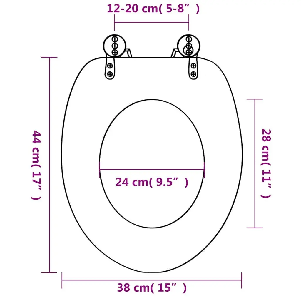 Toilet Seat with Soft Close Lid Starfish Design Grey Bathroom Fixture