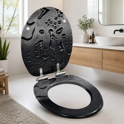 Grey Toilet Seat for Gentle and Quiet Usage