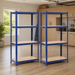 Versatile Storage Shelves for Every Room, Set of 2, Blue