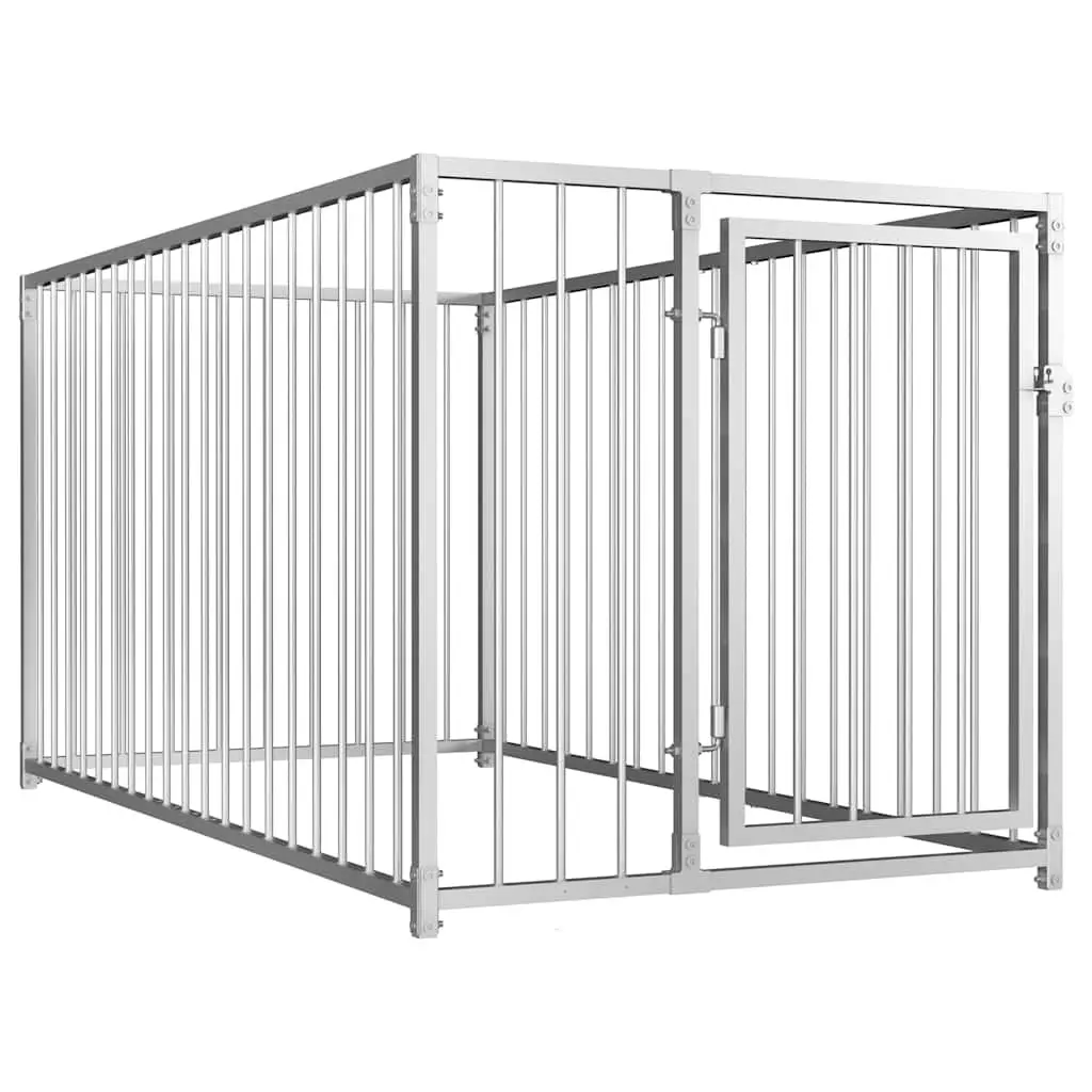 Outdoor Dog Kennel 100x200x100 cm for Yard Use