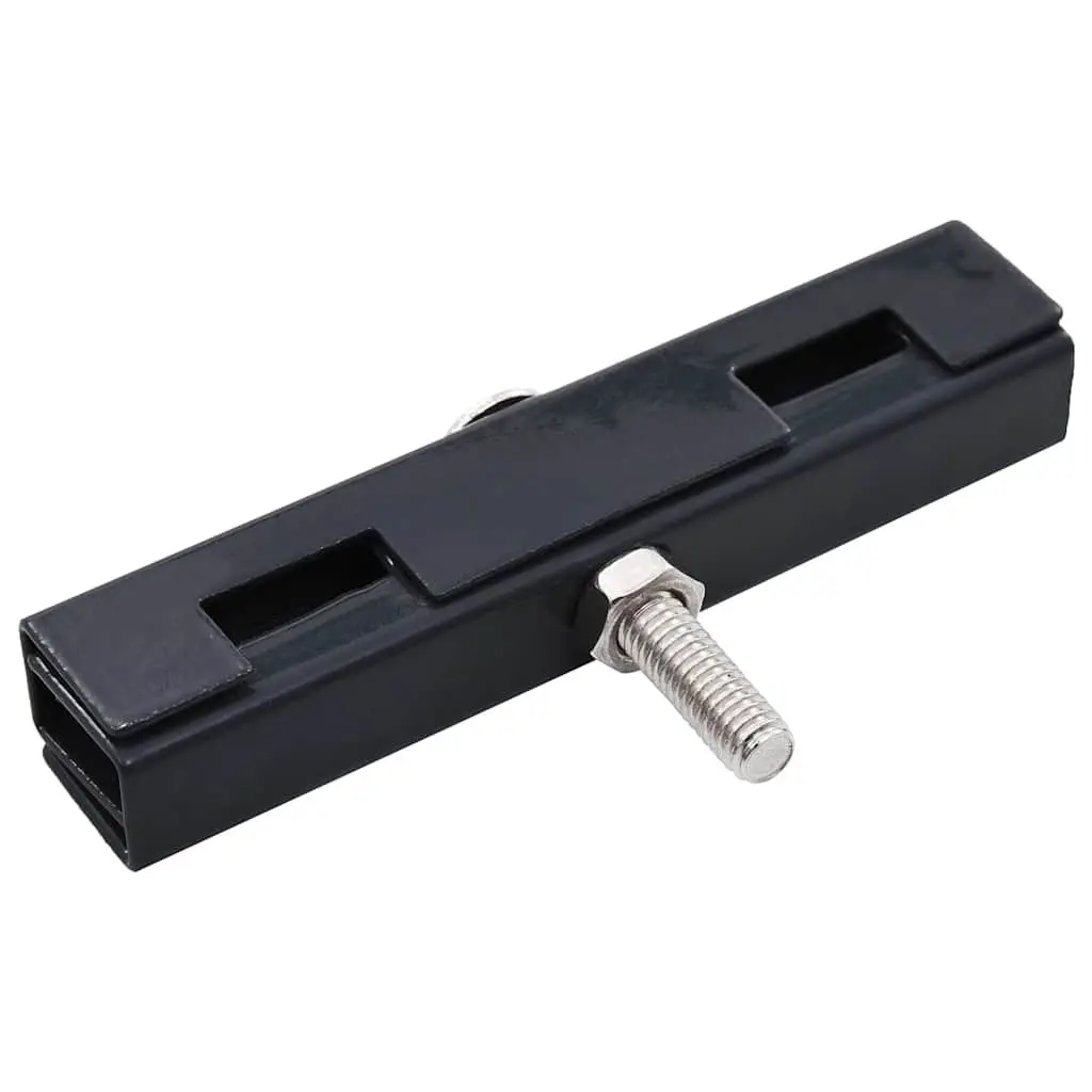 Garden Fence U Mat Connector Galvanized Steel Anthracite 10 Sets