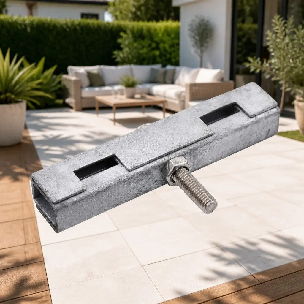 U Mat Connector Galvanized Steel 50x200 mm Silver 10 Piece