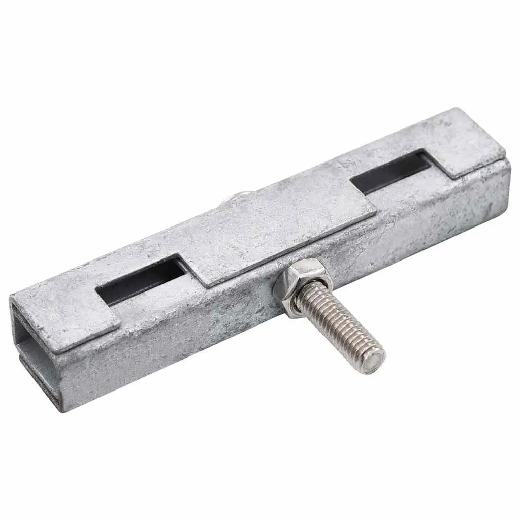 U Mat Connector Galvanized Steel 50x200 mm Silver 10 Piece