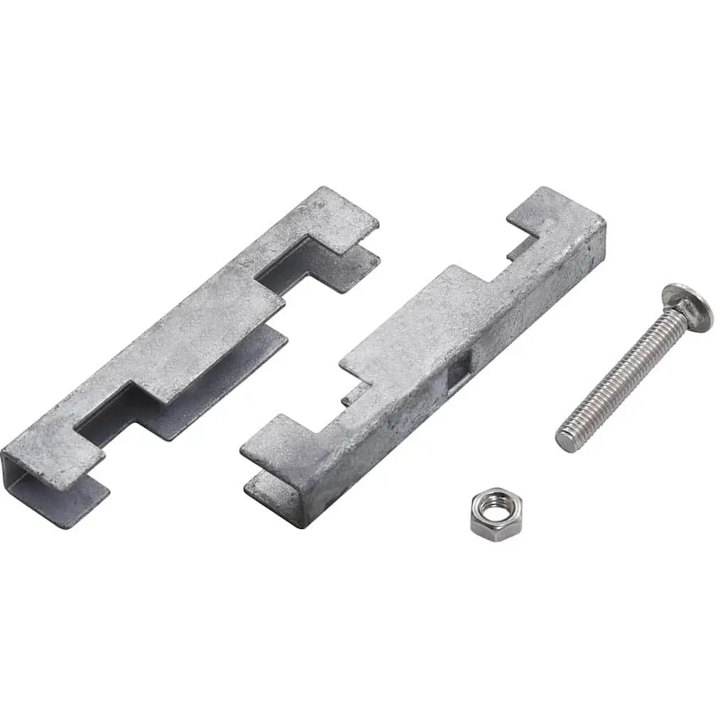 U Mat Connector Galvanized Steel 50x200 mm Silver 10 Piece