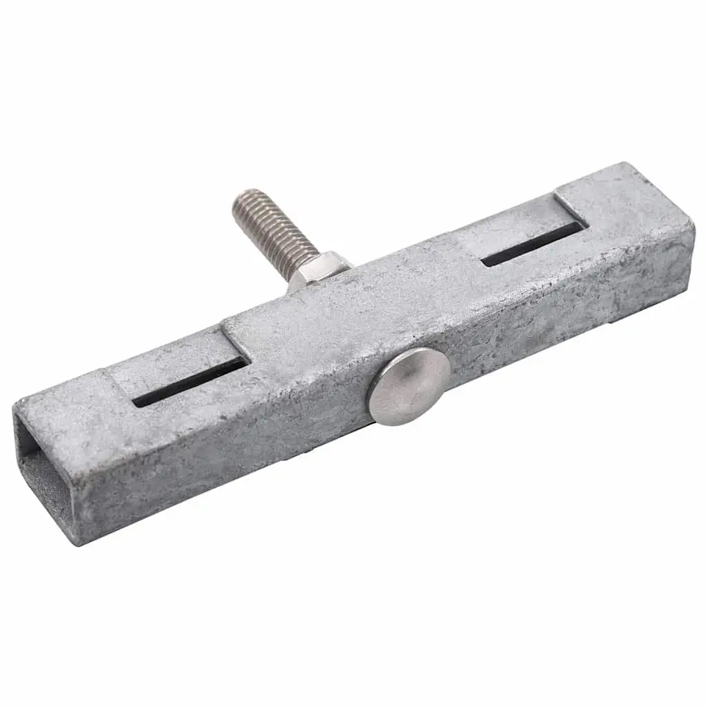 U Mat Connector Galvanized Steel 50x200 mm Silver 10 Piece