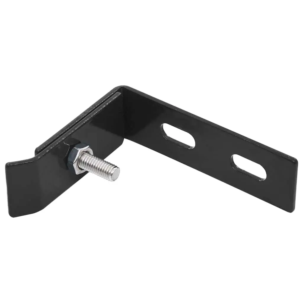 Wall Corner Connector Galvanised Steel Anthracite 65mm Short Leg 100mm Long Leg 10 Sets