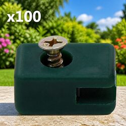 Practical Green Fence Tension Wire Holders for Home Use - 100 Sets