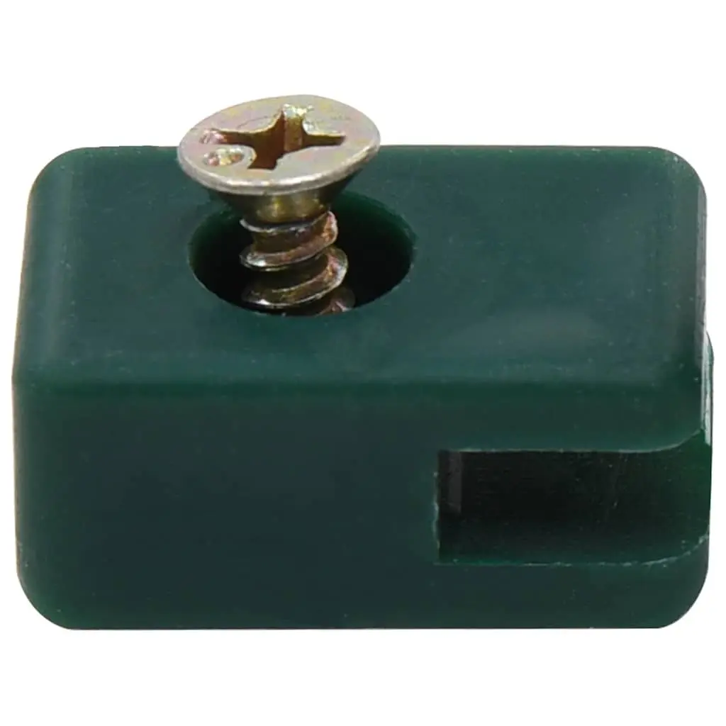 Garden Fencing Hardware Green Weatherproof Plastic Tension Wire Holder with Fixing Screw Suitable for Wires Under 4mm Diameter 100 Sets
