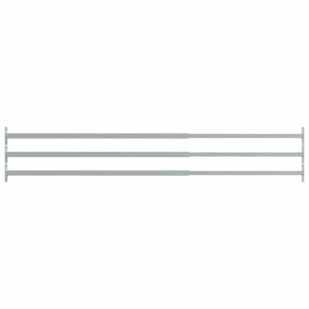 Adjustable Security Window Bars Galvanized Steel 710-1200 mm Silver 3 Piece