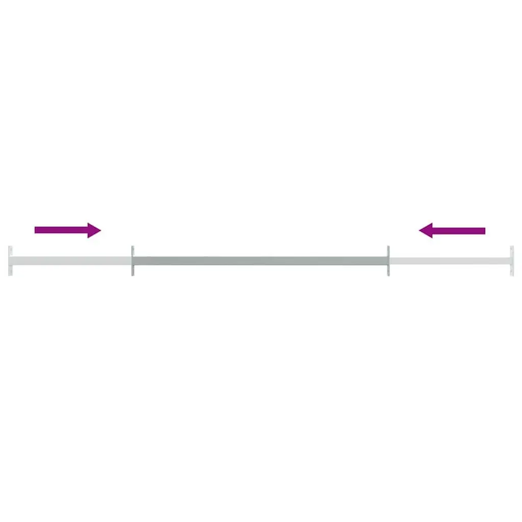 Adjustable Security Window Bars Galvanized Steel 710-1200 mm Silver 3 Piece