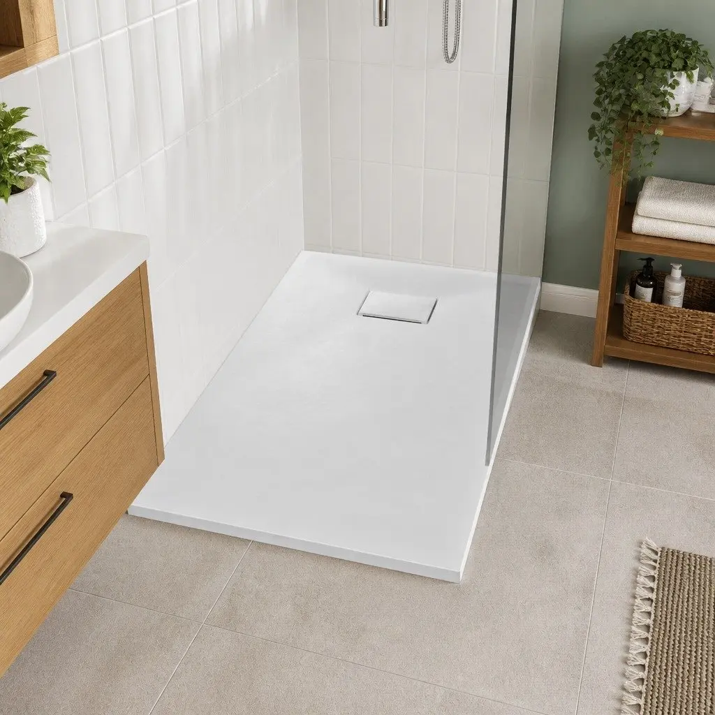 Low-Profile Shower Tray 80x80 cm for Home Use