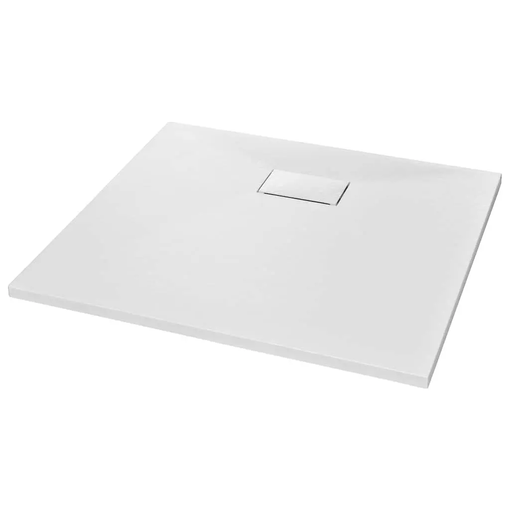 Shower Base Tray SMC 90x80 cm White Low Profile Rectangular