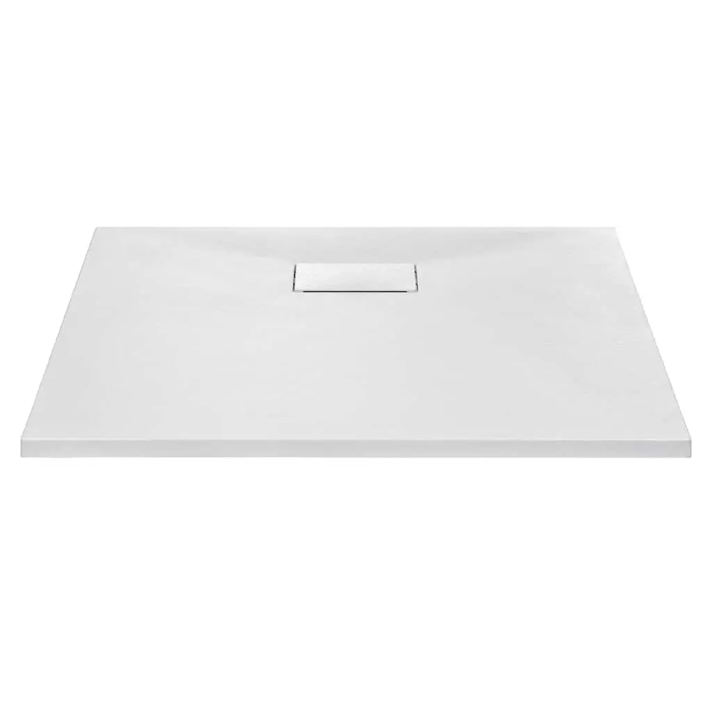 Shower Base Tray SMC 90x80 cm White Low Profile Rectangular
