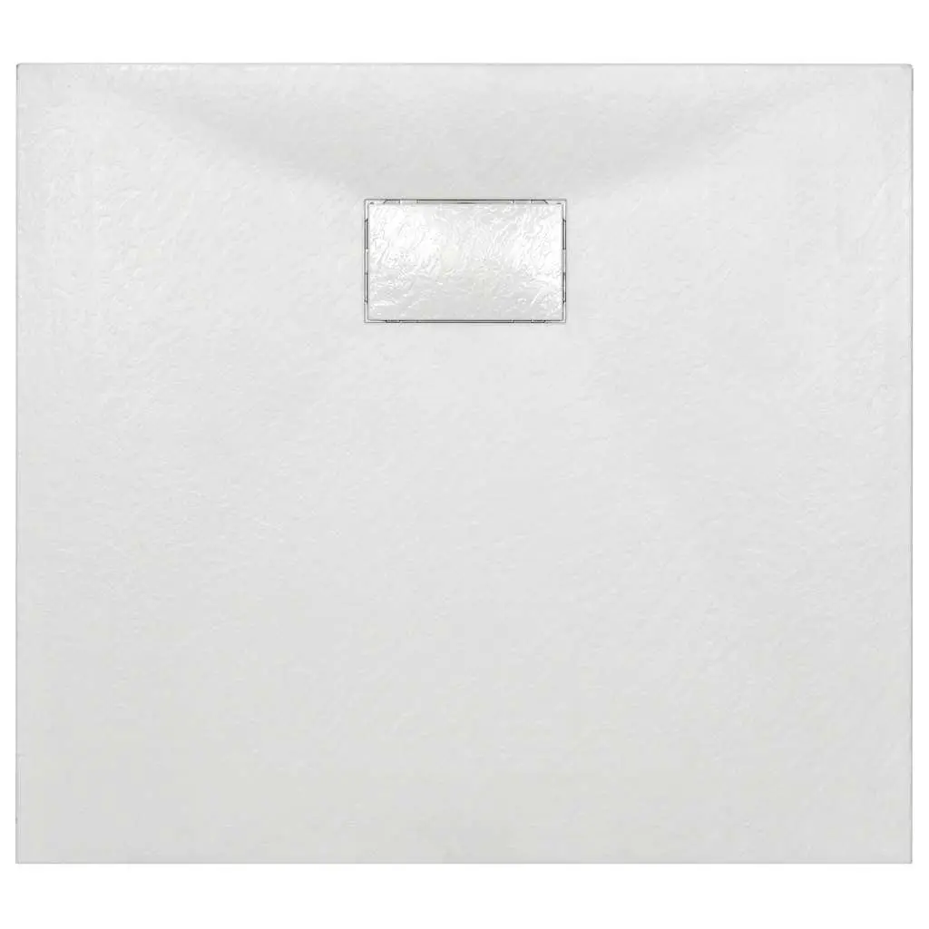 Shower Base Tray SMC 90x80 cm White Low Profile Rectangular