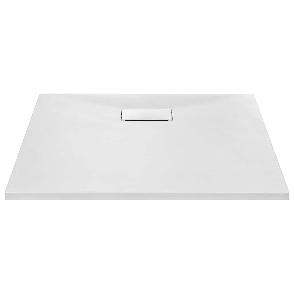 Shower Base Tray Low Profile 90x90 cm White SMC Modern Bathroom Fixture