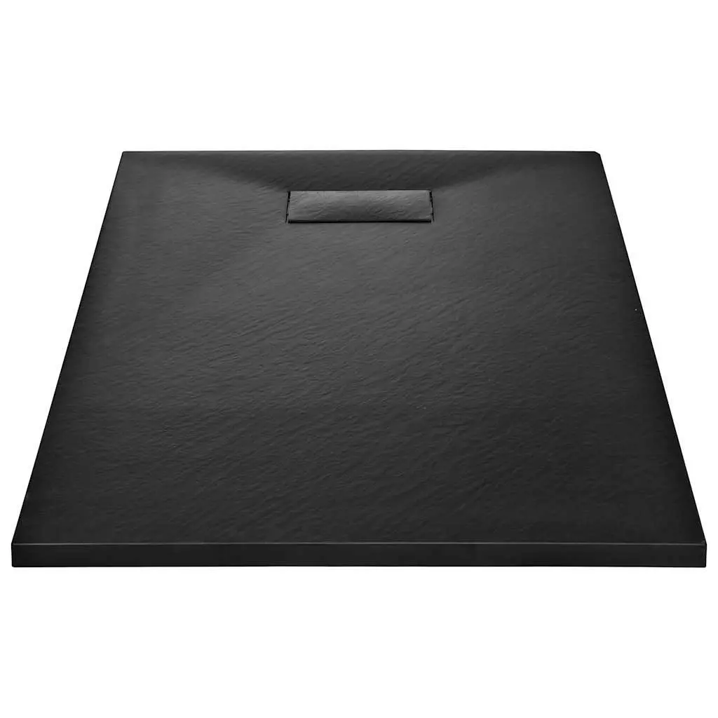 Shower Base Tray SMC 120x70cm Black Low Profile Skid Resistant