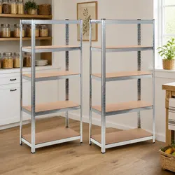 Brown Heavy Duty Shelves - Ideal for Home Organization
