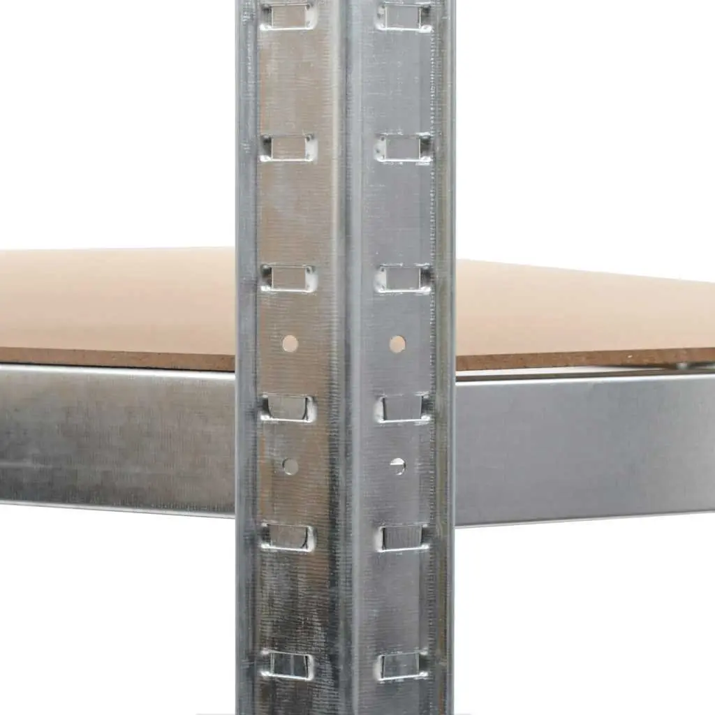 Industrial Storage Shelves MDF Steel Frame 90 x 40 x 180 cm Brown 2 Piece