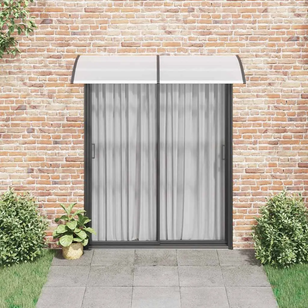 Outdoor Canopy Shelter Polycarbonate 200x75cm Black and Transparent