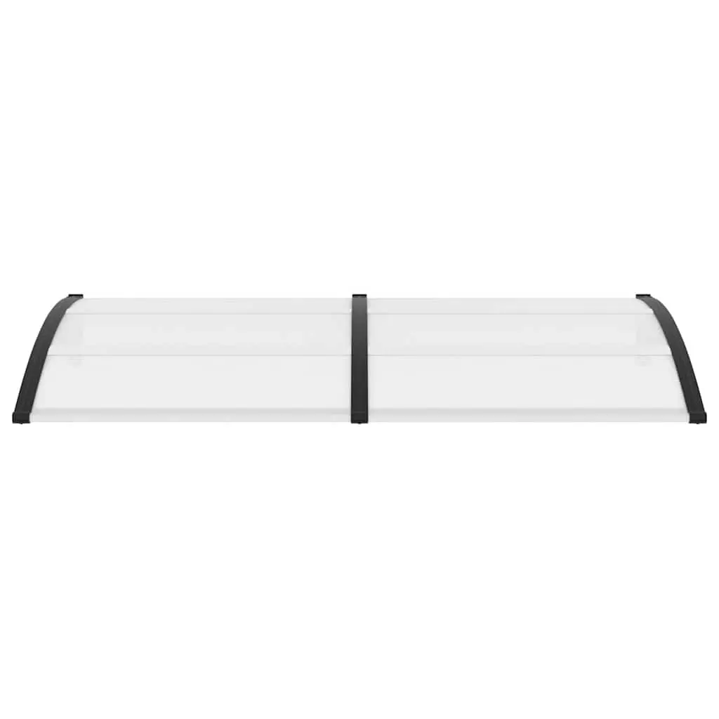 Outdoor Canopy Shelter Polycarbonate 200x75cm Black and Transparent