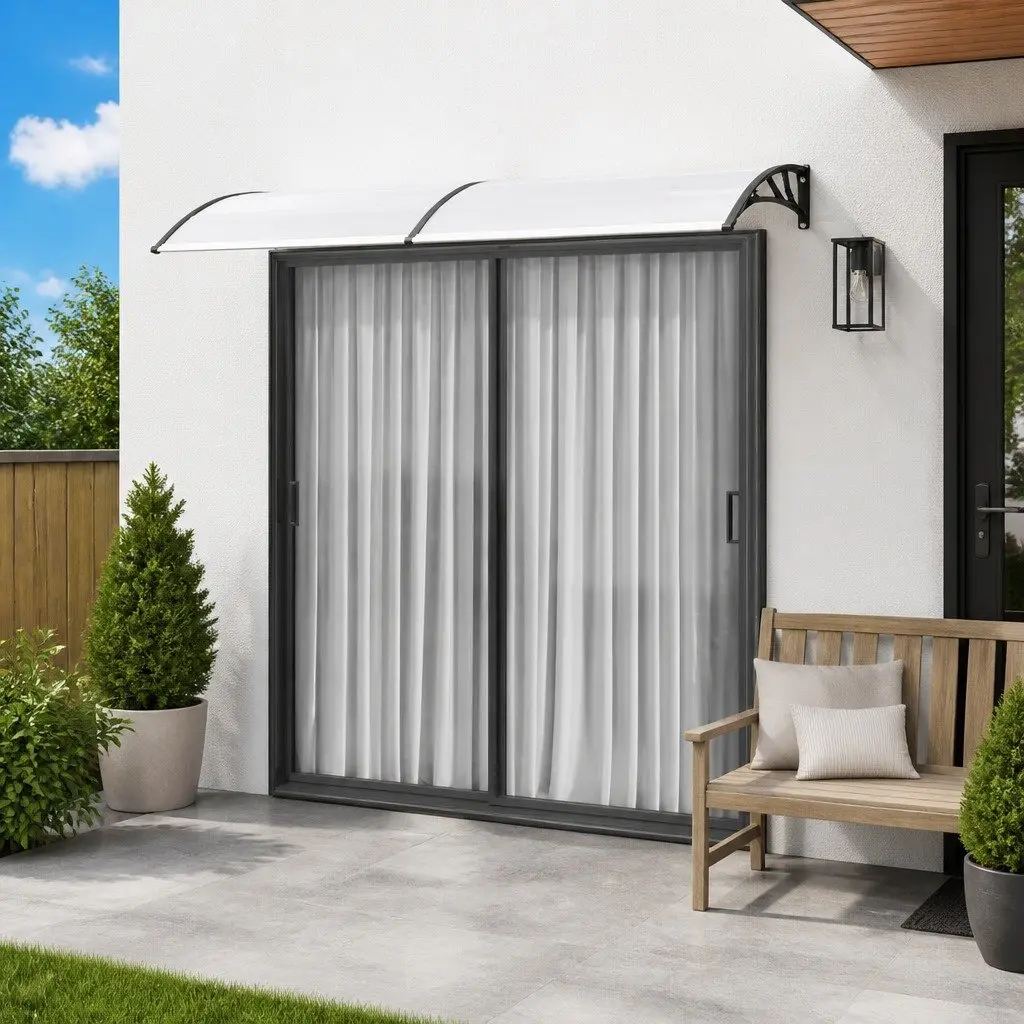 Door Canopy Polycarbonate Awning 240x75cm Multicolour