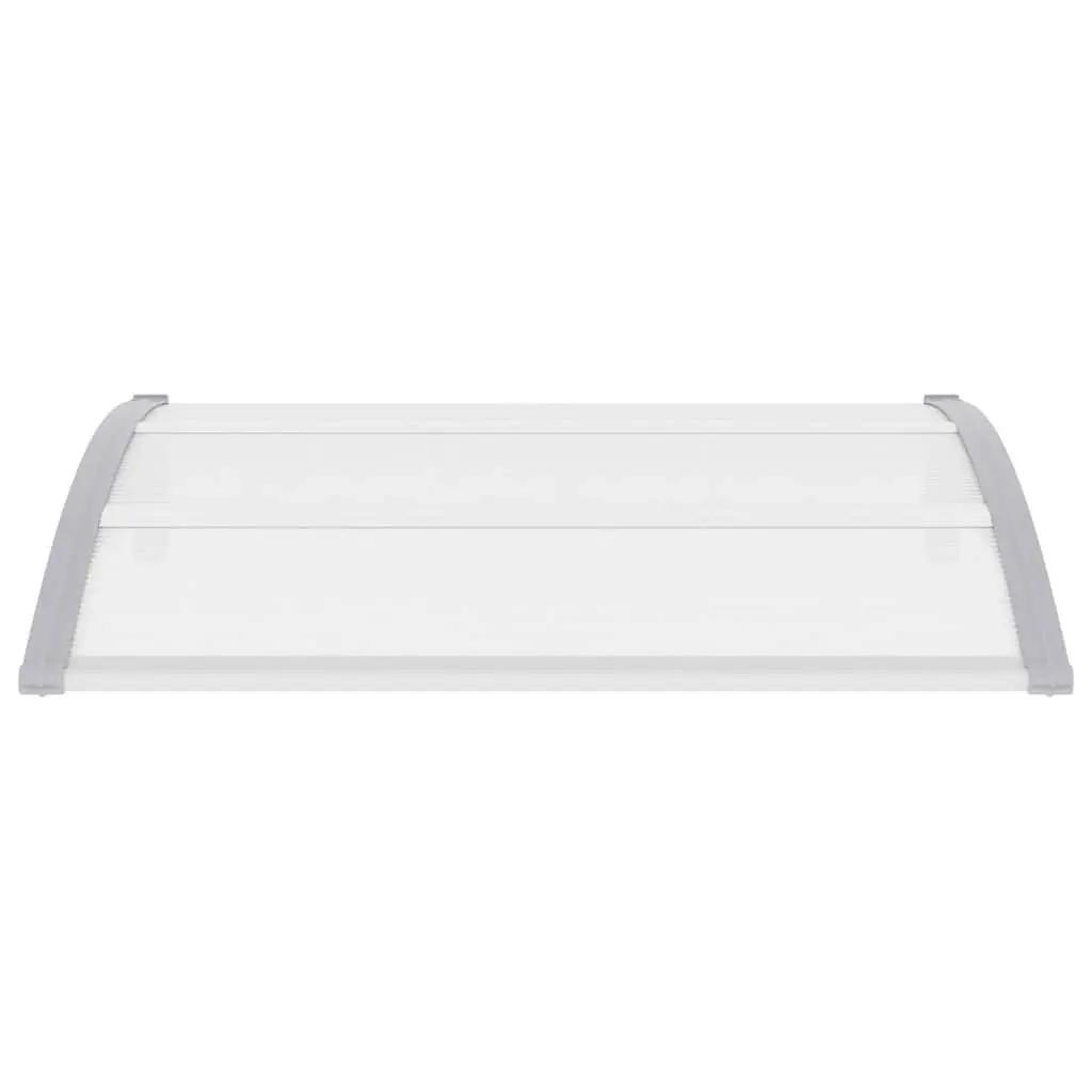 Door Canopy Polycarbonate 120 x 75 cm Grey Transparent Outdoor Shelter