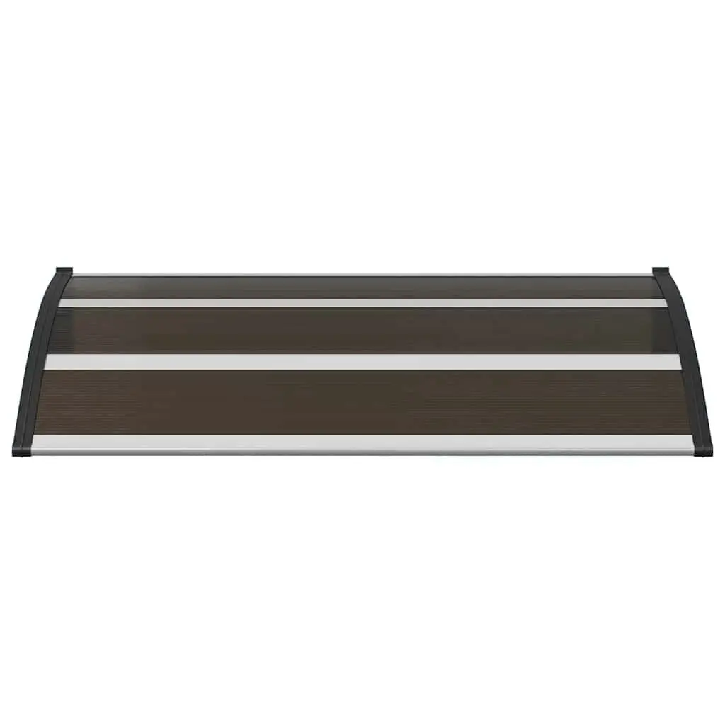 Black Door Canopy Outdoor Shelter 120x75cm Polycarbonate Awning for Entrance and Window Protection