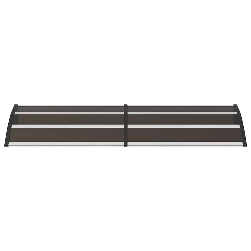 Door Canopy Black 200x75 cm Polycarbonate Awning Shelter Window Porch Cover