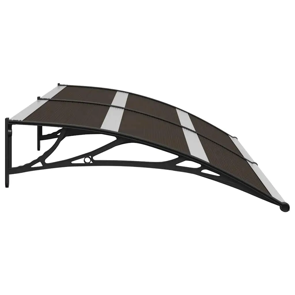 Door Canopy Black 200x75 cm Polycarbonate Awning Shelter Window Porch Cover