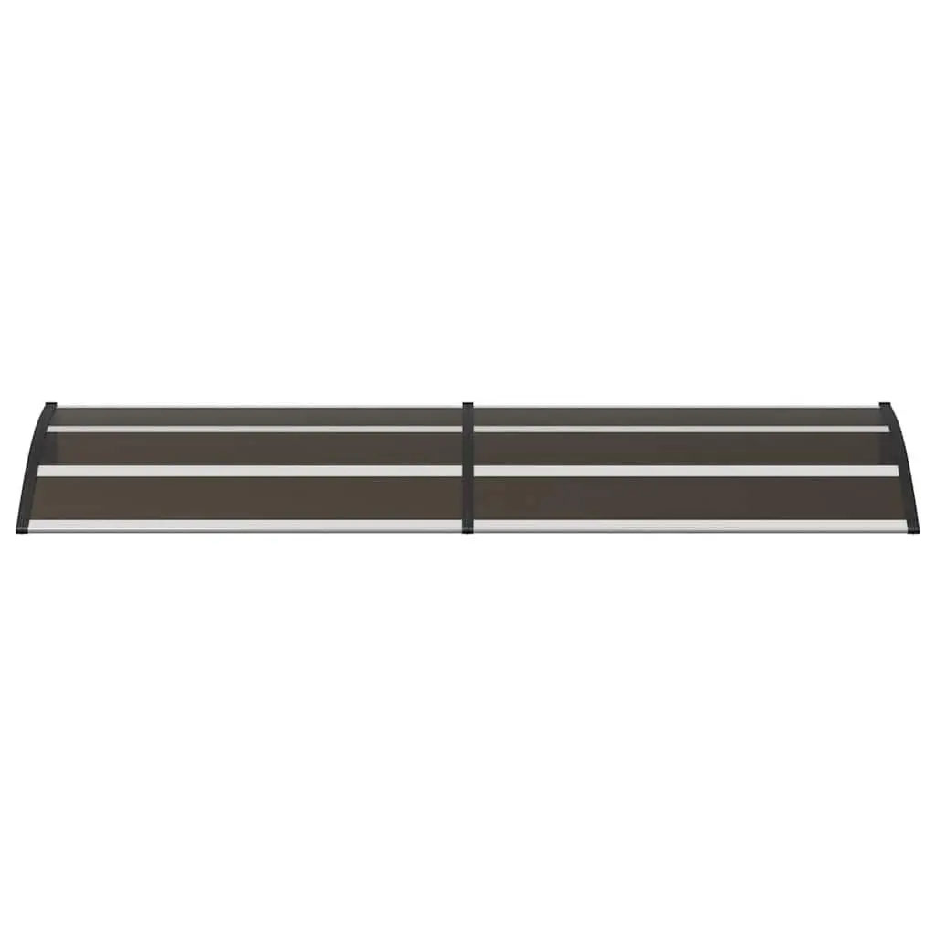 Door Canopy Black 240x75cm Polycarbonate Window Awning Outdoor Shelter Entrance