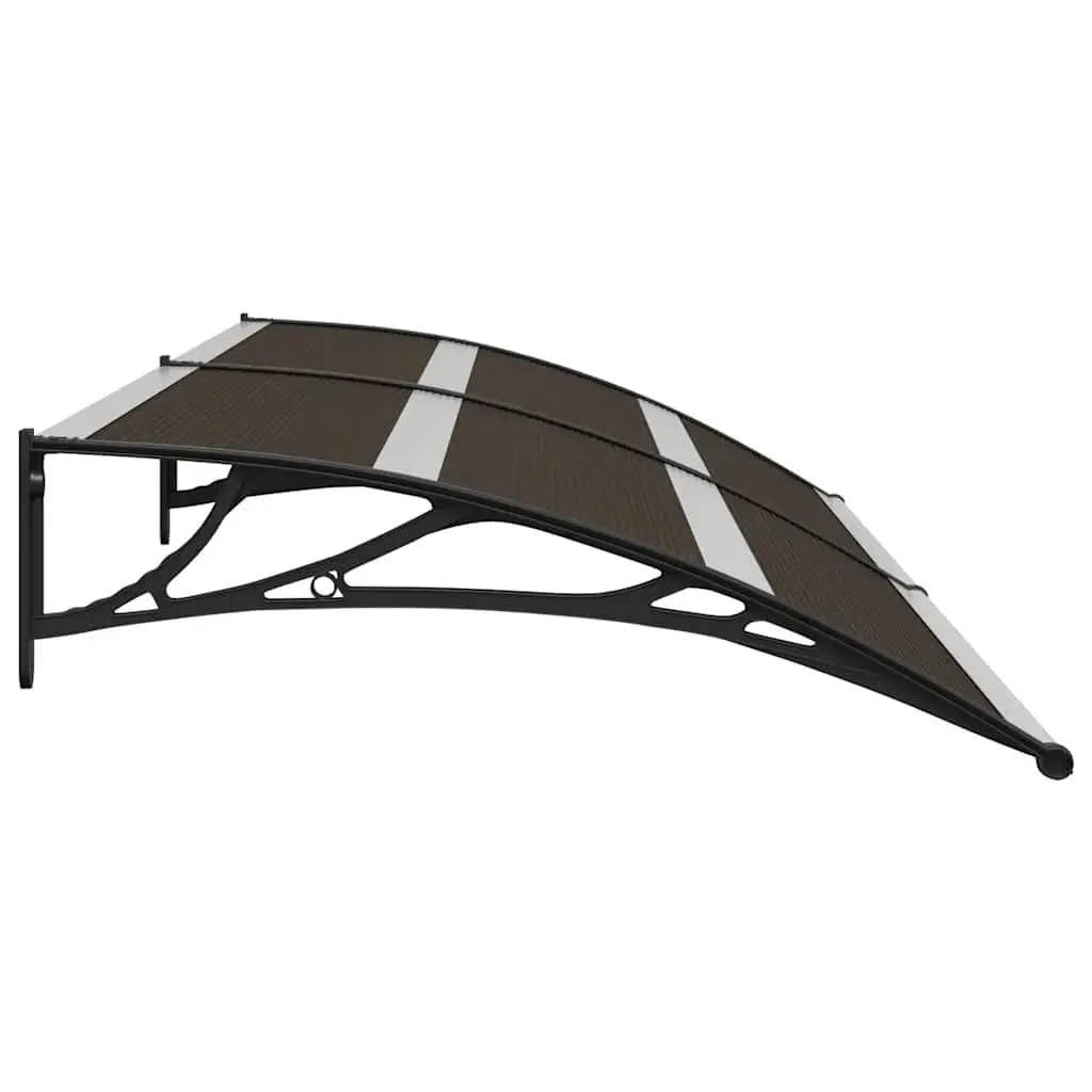 Door Canopy Black 240x75cm Polycarbonate Window Awning Outdoor Shelter Entrance
