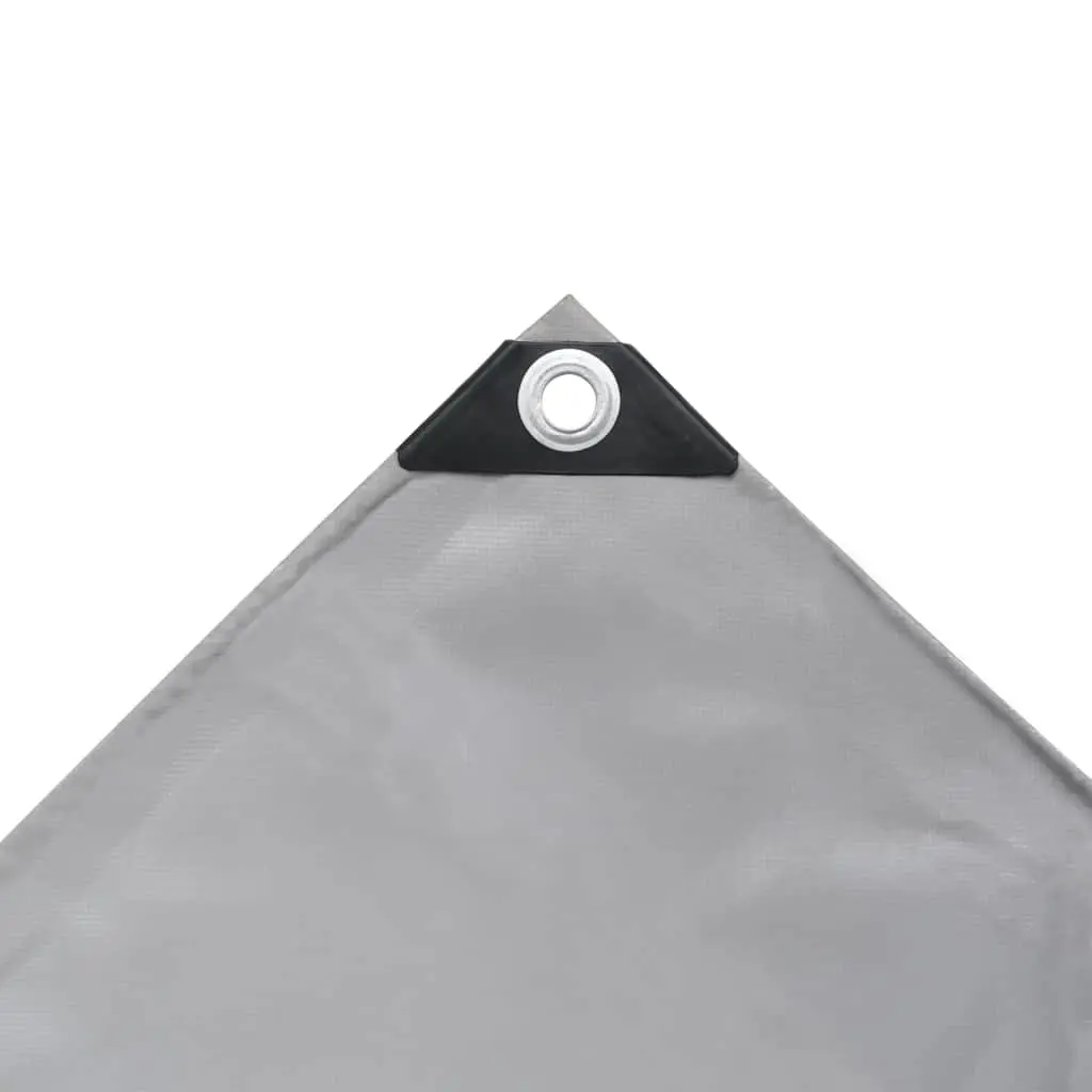 Heavy Duty Grey Tarpaulin Waterproof Cover 5x6m Tear Resistant UV Resistant Mould Resistant Eyelets