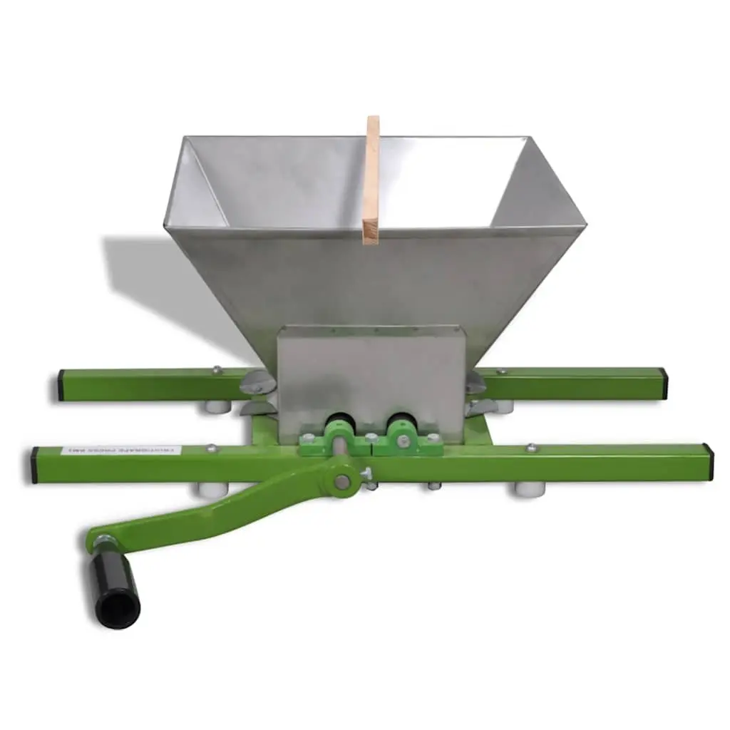 Fruit Crusher Manual Black 7L Hand Crank for Homemade Wine Making