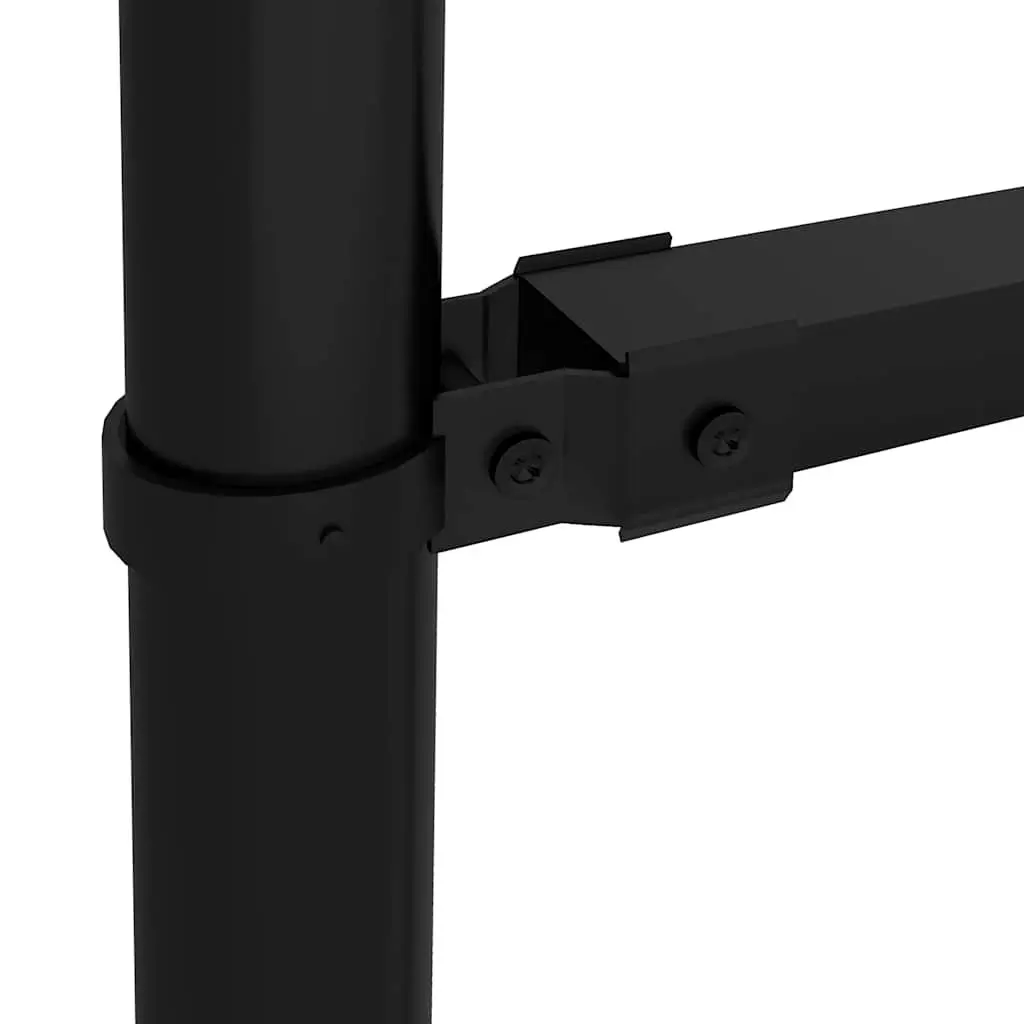 Garden Fence Panel Steel Black 170x150 cm Outdoor Security Barrier