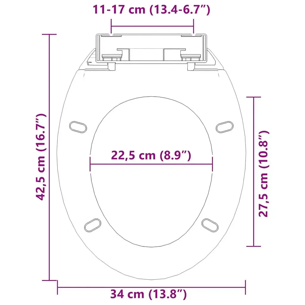 Black Toilet Seat for Home and Business Use