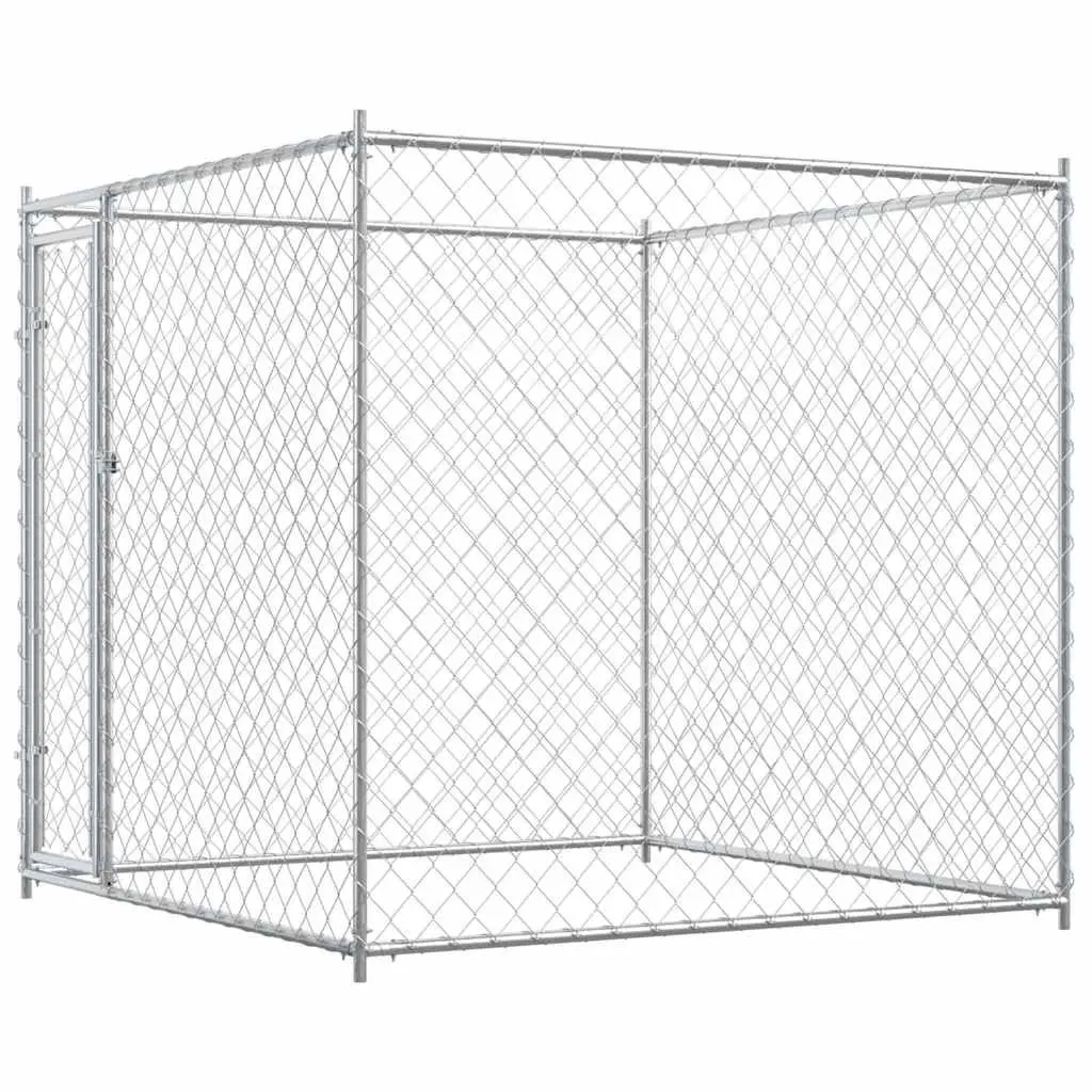 Dog Kennel Outdoor Large Exercise Enclosure Run Pen Mesh Play Area Silver