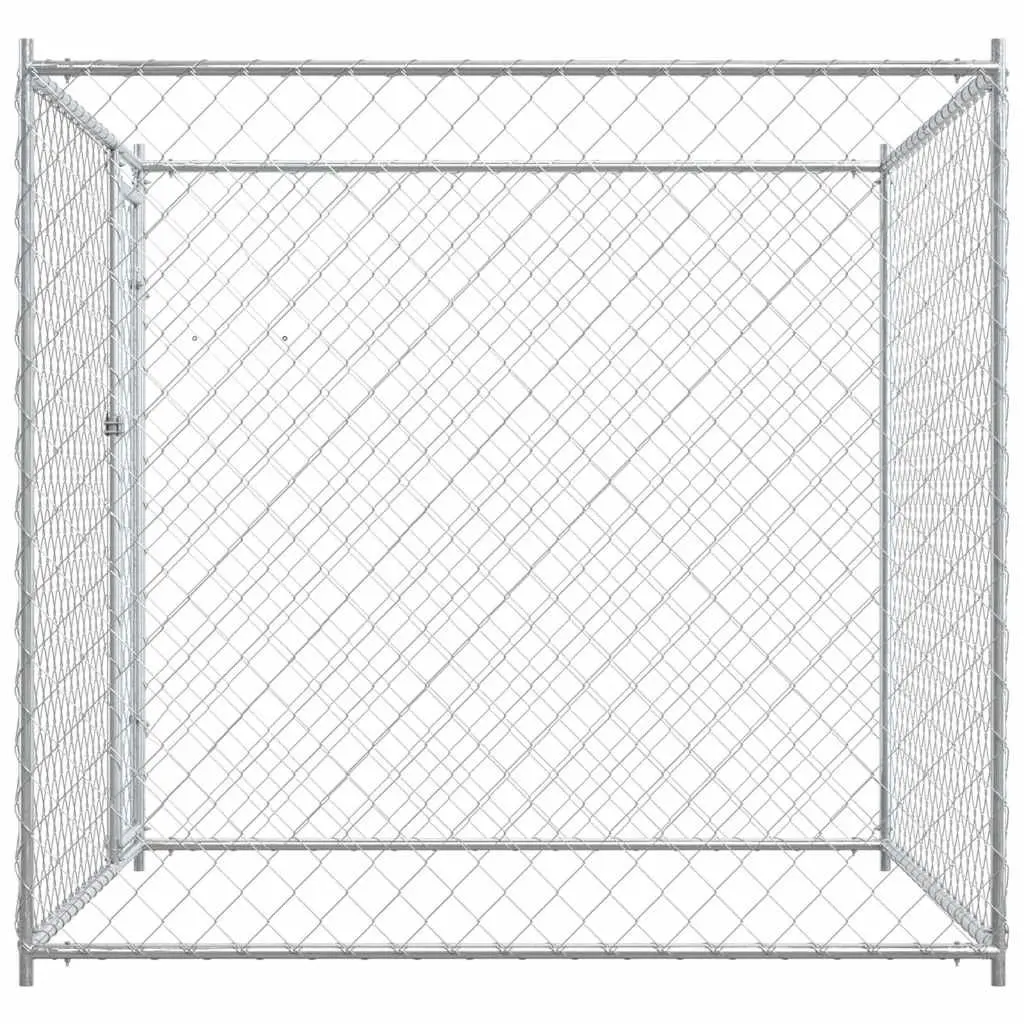 Dog Kennel Outdoor Large Exercise Enclosure Run Pen Mesh Play Area Silver