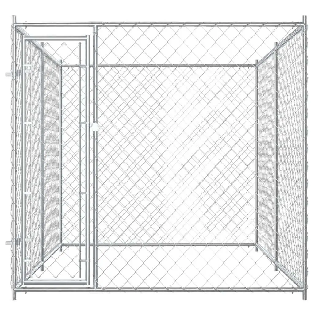 Dog Kennel Outdoor Large Exercise Enclosure Run Pen Mesh Play Area Silver