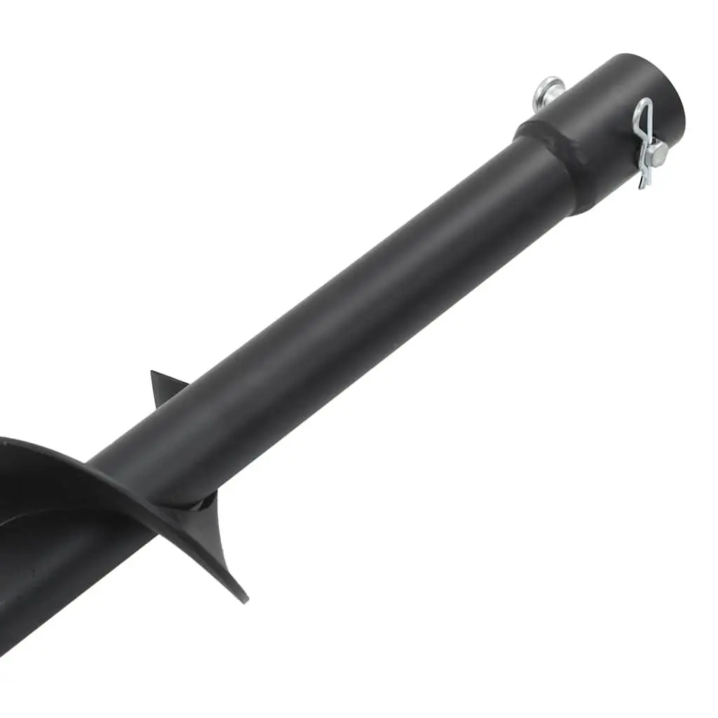Auger Drill Bit Steel 80mm Heavy Duty Black Ground Drilling Fence Post Tree Planting