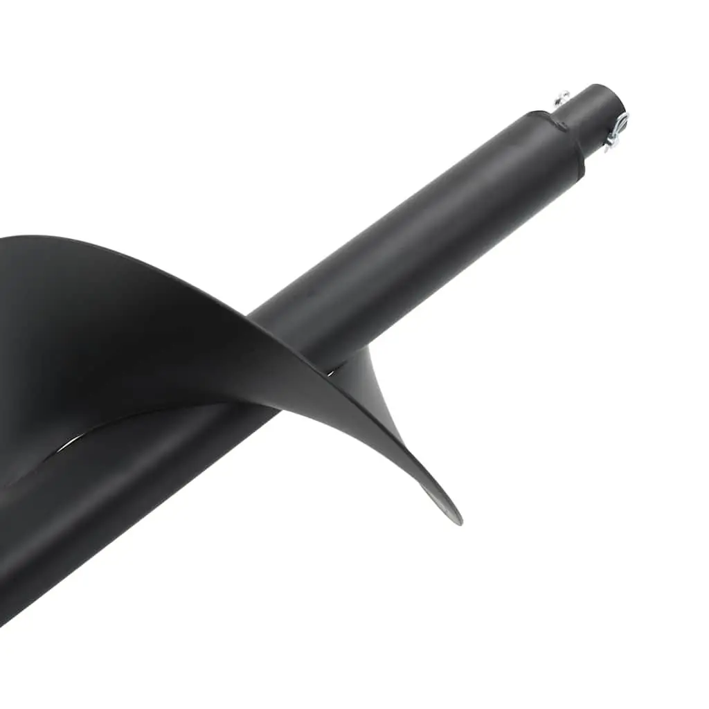 Auger Drill Bit Steel 250mm Black Heavy Duty Ground Drilling Fence Post Tree Planting