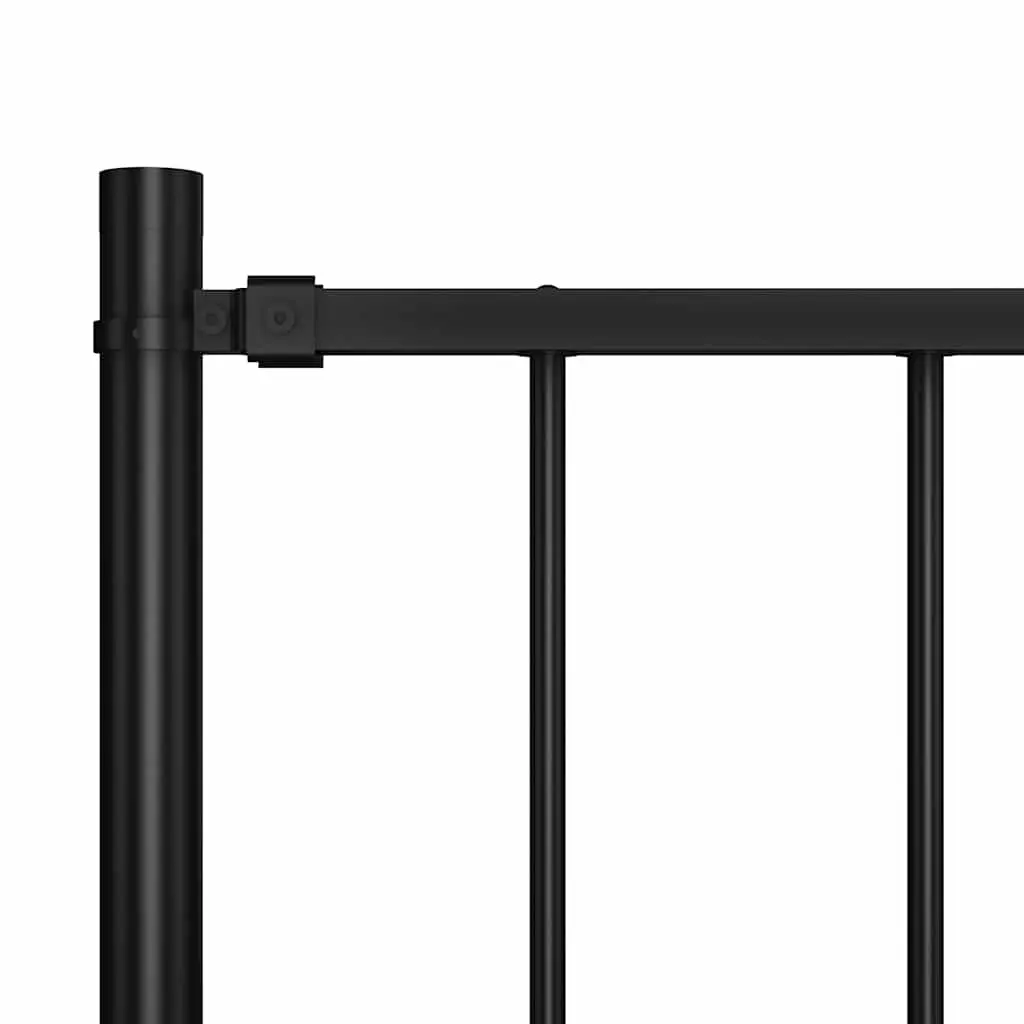 Fence Panel Steel 1.7 x 1.25 m Black Weather Resistant