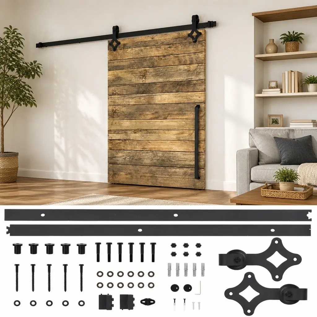 Sliding Door Hardware Kit for Home and Office Use