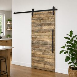 Sliding Door Hardware Kit 200cm Steel Track Rail Roller Barn Door Hanger Set