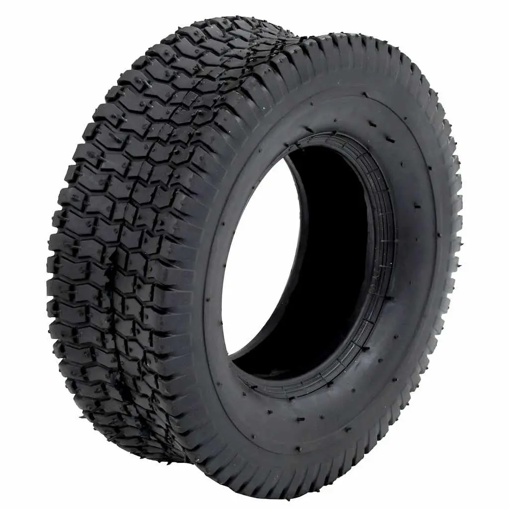Wheelbarrow Tyres Puncture-Proof 13x5.00-6 Black Heavy-Duty 2 Piece