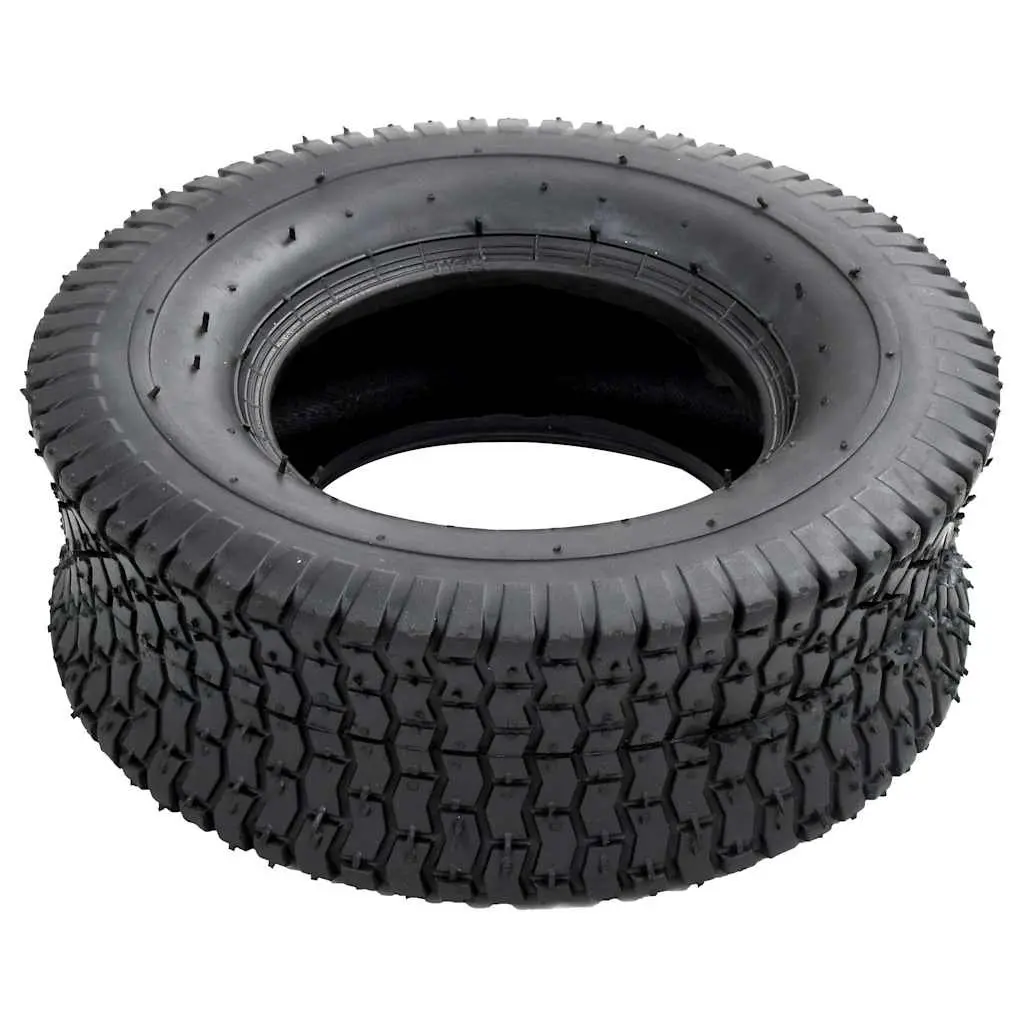 Wheelbarrow Tyres Puncture-Proof 13x5.00-6 Black Heavy-Duty 2 Piece
